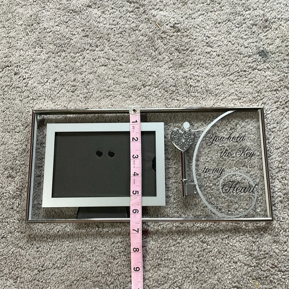 Burnes Of Boston “You Hold The Key To My Heart” 4x6 Landscape Glass Photo Frame